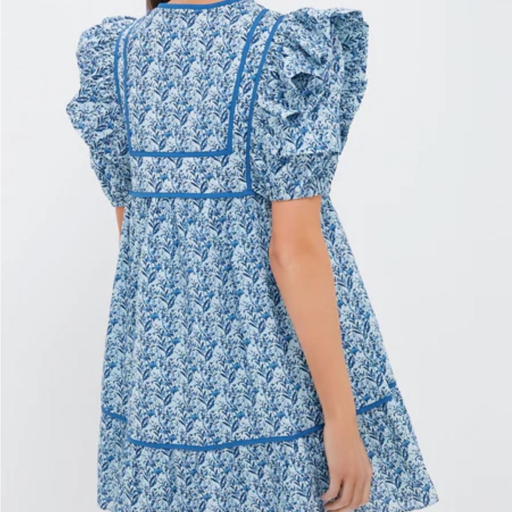 Tuckernuck Blue White Floral Mini Dress - Picture 4 of 5